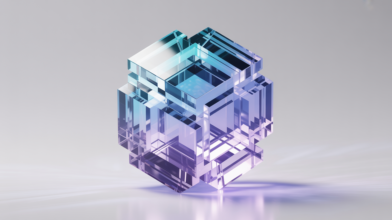 Crystalline 3D structure representing Kroma Layer 2 blockchain network